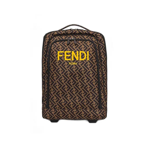 Fendi Kids All-Over Monogram Trolley School Backpack