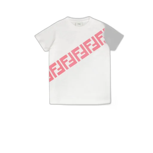 Fendi Kids Ff Motif Crewneck T-Shirt