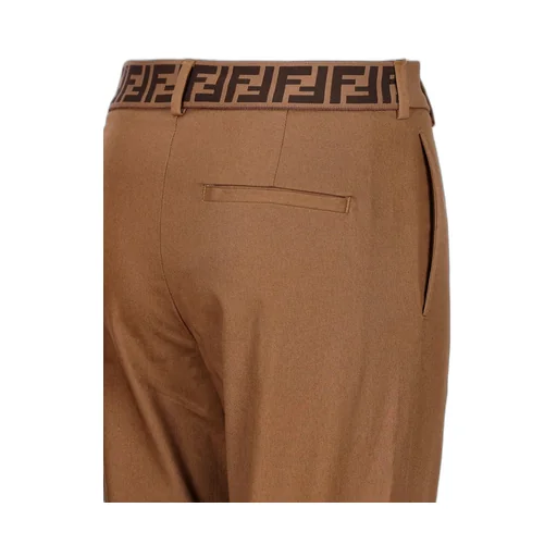 Fendi Kids Ff Logo Straight Leg Trousers