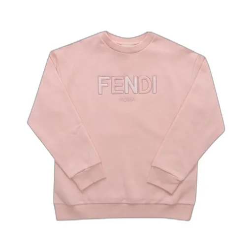 Fendi Kids Logo Embroidered Crewneck Sweatshirt