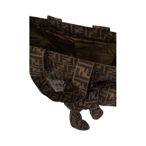 Fendi Kids Allover Logo Printed Teddy Bear Tote Bag