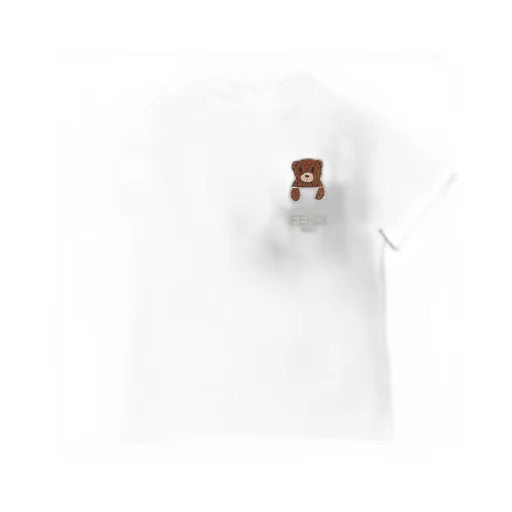 Fendi Kids Bear Embroidered T-Shirt
