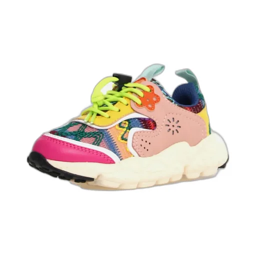 Flower Mountain Panelled Lace-Up Sneakers