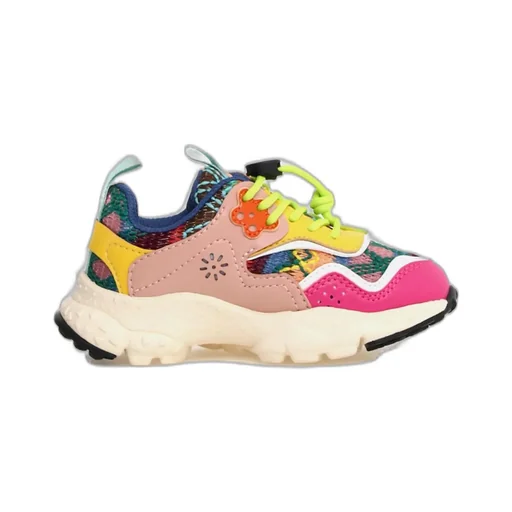 Flower Mountain Panelled Lace-Up Sneakers