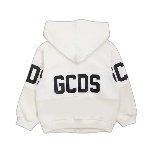 Gcds Kids Logo-Printed Long-Sleeved Zipped Hoodie