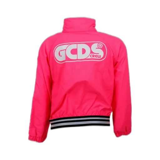 Gcds Kids Logo Printed Striped Hem Track Jacket