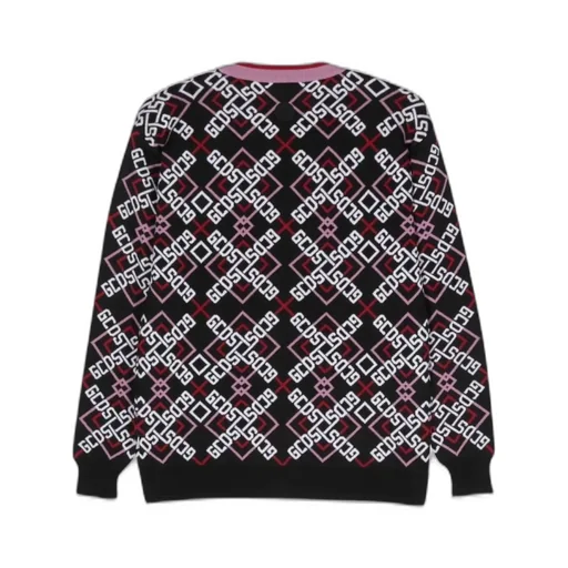 Gcds Kids Patterned Knit Cardigan