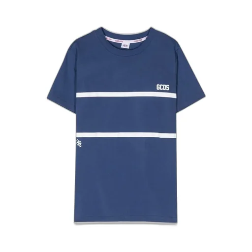 Gcds Kids Striped Logo T-Shirt