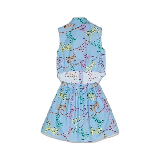 Gcds Kids Logo-Printed Blouse And Skirt Set