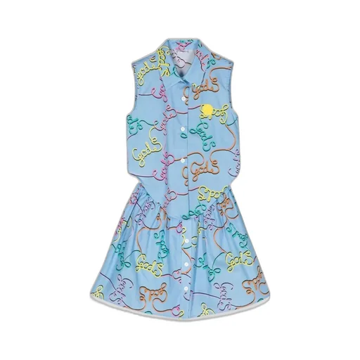 Gcds Kids Logo-Printed Blouse And Skirt Set