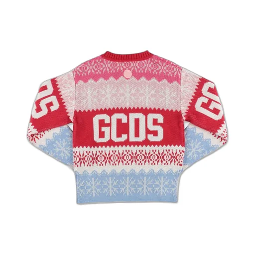 Gcds Kids Logo Intarsia Knitted Jumper