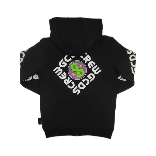 Gcds Kids Long-Sleeved Zip-Up Hoodie