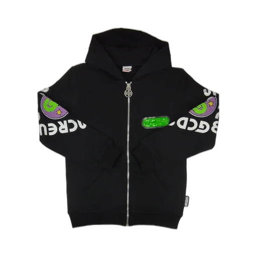 Gcds Kids Long-Sleeved Zip-Up Hoodie