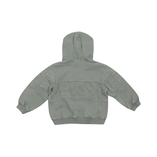 Gcds Kids Logo Patch Long-Sleeved Hoodie