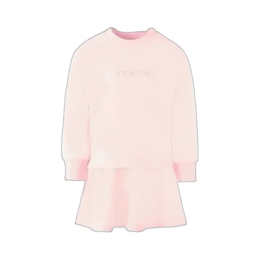 Givenchy Kids Logo Embroidered Gathered Dress