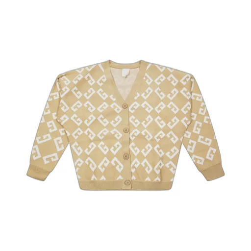 Givenchy Kids Logo-Jacquard V-Neck Cardigan
