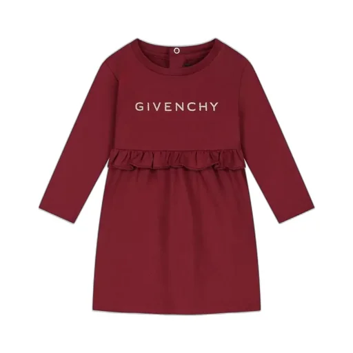 Givenchy Kids Logo Printed Crewneck Dress