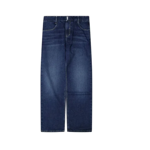 Givenchy Kids Wide-Leg Logo Embroidered Jeans