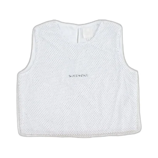 Givenchy Kids Embellished Sleeveless Mesh Top