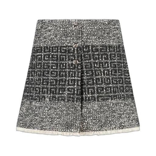 Givenchy Kids Fringed Edge Tweed Shorts