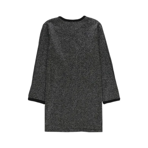 Givenchy Kids Logo Embroidered Glitter Detailed Crewneck Dress