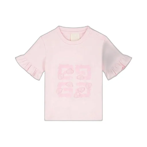 Givenchy Kids Logo Embroidered Short Sleeved T-Shirt