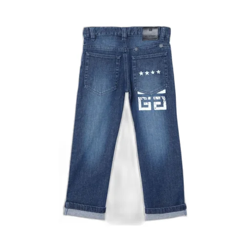 Givenchy Kids 4G-Print Turn-Up Hem Jeans