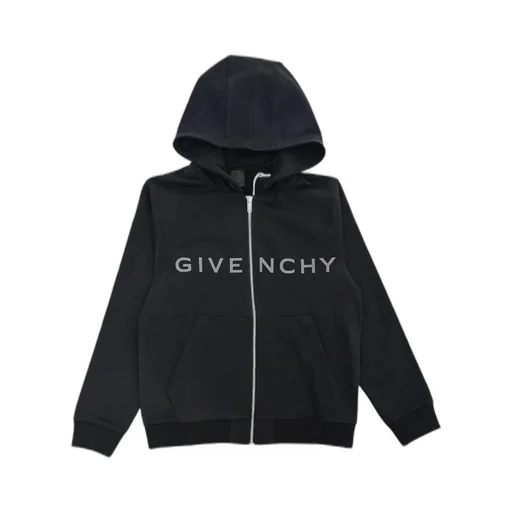 Givenchy Kids Logo Printed Zipped Hoodie