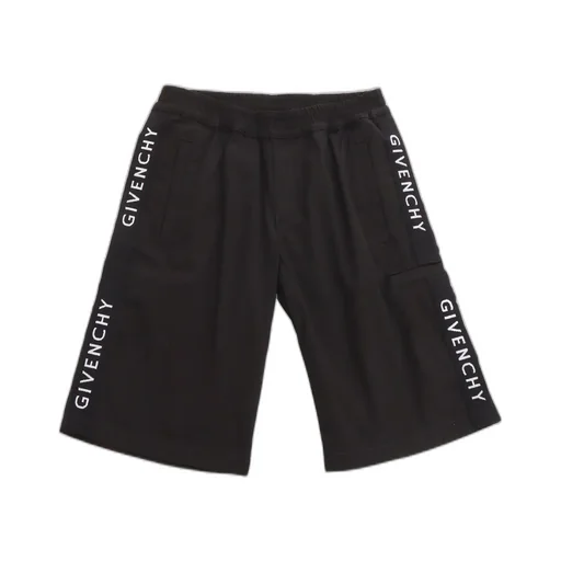Givenchy Kids Logo-Tape Stretched Bermuda Shorts