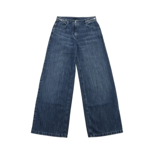 Givenchy Kids Wide-Leg Logo Patch Jeans