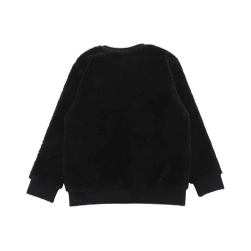 Givenchy Kids Logo Patch Crewneck Shearling Sweatshirt