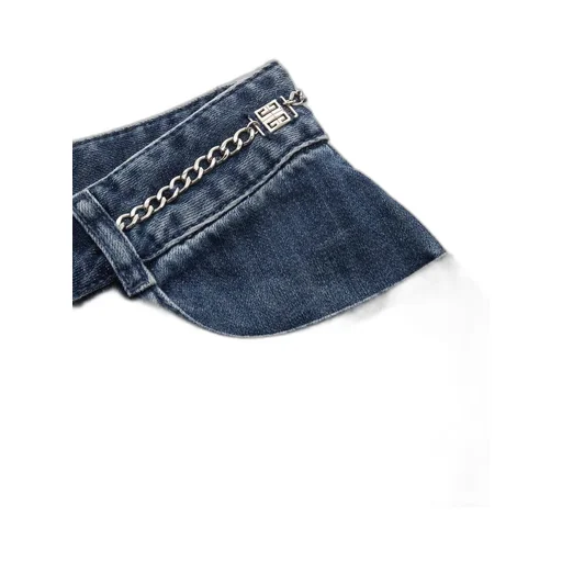 Givenchy Kids Wide-Leg Logo Patch Jeans