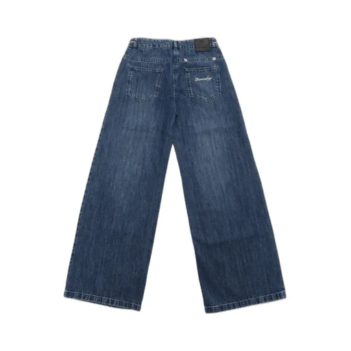 Givenchy Kids Wide-Leg Logo Patch Jeans
