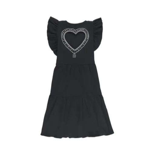 Givenchy Kids Logo Embellished Ruffled Dress