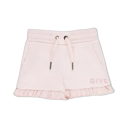 Givenchy Kids 4G-Printed Drawstring Ruffled-Trim Shorts