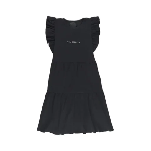 Givenchy Kids Logo Embellished Ruffled Dress