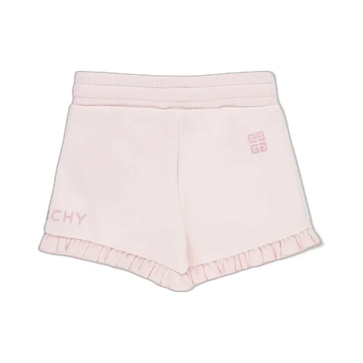 Givenchy Kids 4G-Printed Drawstring Ruffled-Trim Shorts