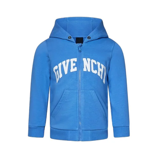 Givenchy Kids Logo Printed Zip-Up Hoodie