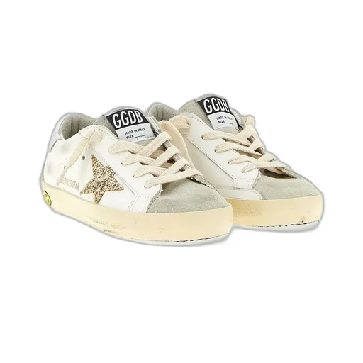 Golden Goose Kids Superstar Glittered Low-Top Sneakers