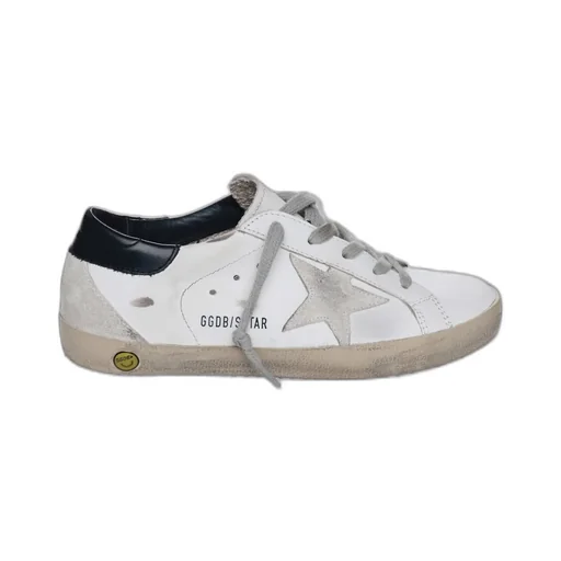 Golden Goose Kids Superstar Distressed Lace-Up Sneakers