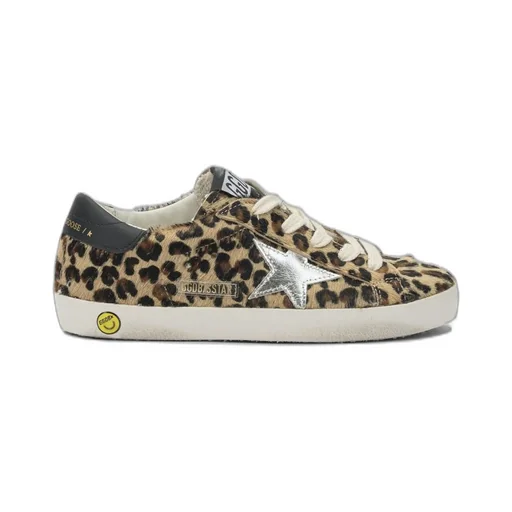 Golden Goose Kids Leopard-Pattern Lace-Up Sneakers