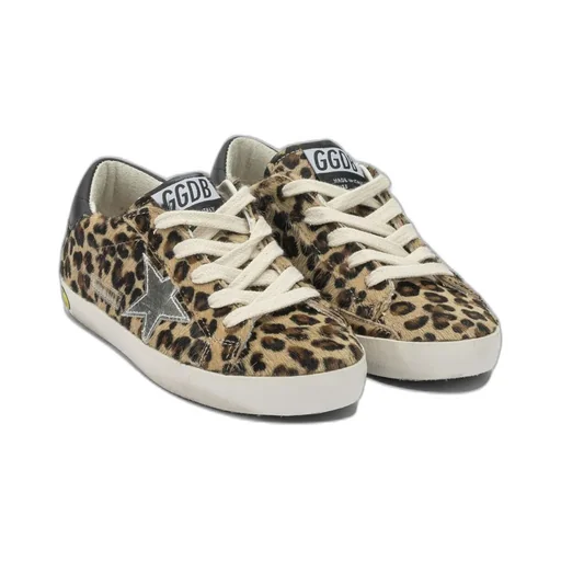 Golden Goose Kids Leopard-Pattern Lace-Up Sneakers