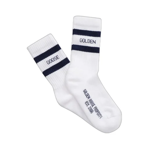 Golden Goose Kids Logo Stripe Intarsia Socks