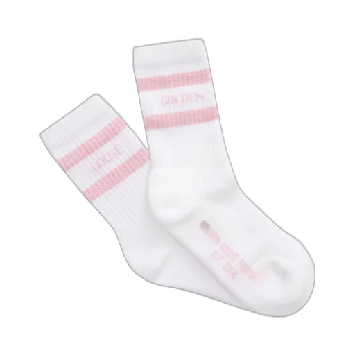 Golden Goose Kids Logo Stripe Intarsia Socks