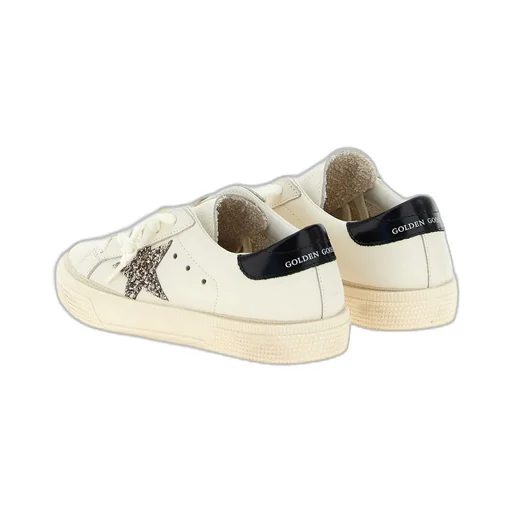 Golden Goose Kids Glitter Star Patch May Sneakers