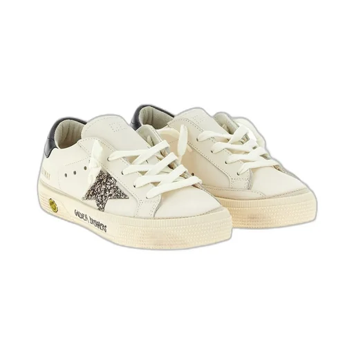 Golden Goose Kids Glitter Star Patch May Sneakers