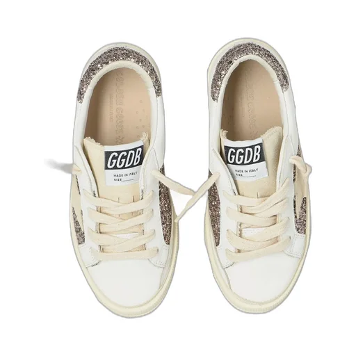 Golden Goose Kids Glitter-Detailed Round Toe Sneakers