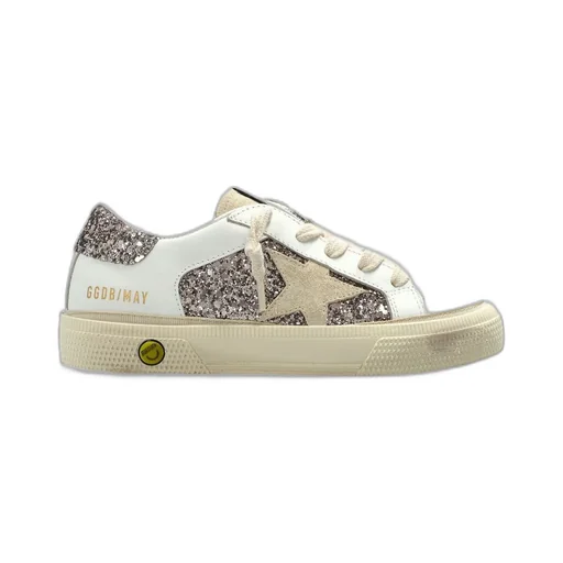 Golden Goose Kids Glitter-Detailed Round Toe Sneakers
