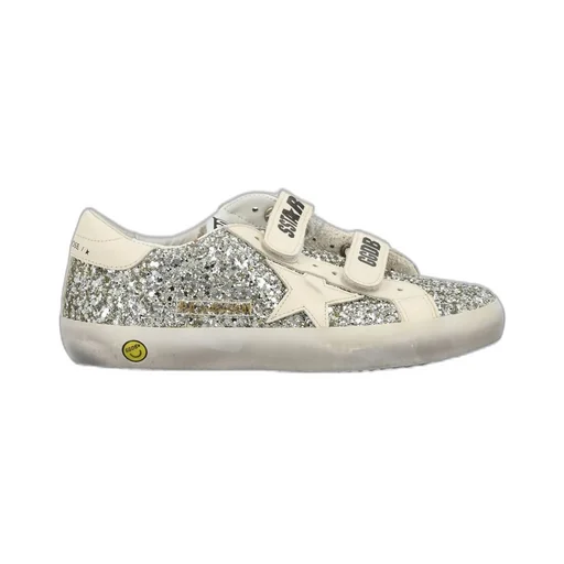 Golden Goose Kids Old School Glitter Lace-Up Sneakers
