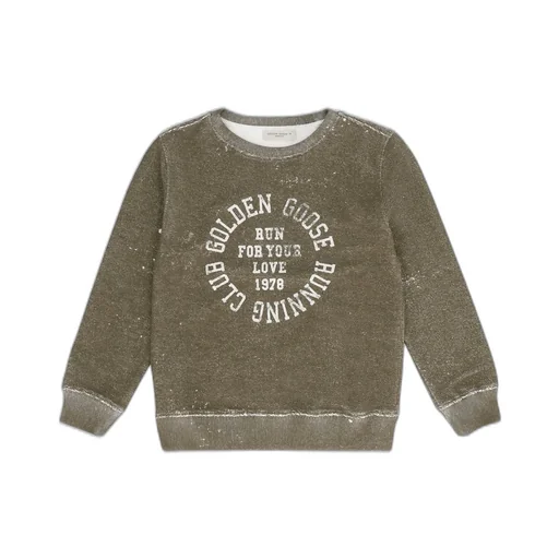 Golden Goose Kids Distressed Logo Printed Sweatshirt